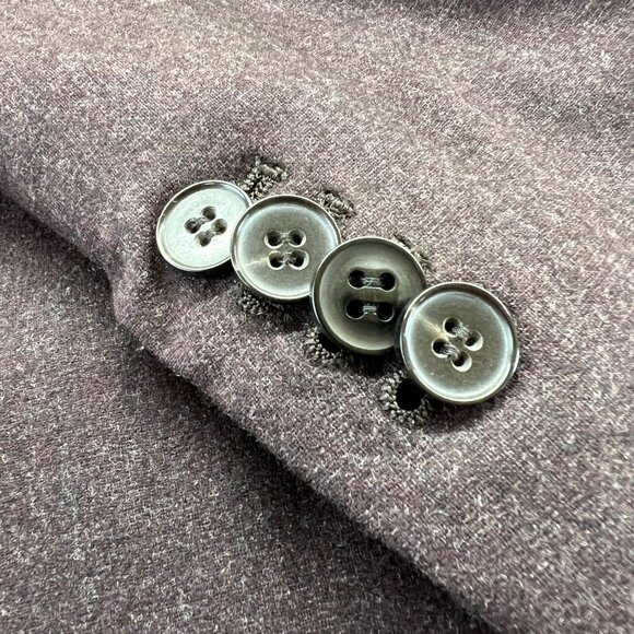 Theory Andorie Virgin Wool Tailored Two Button Blazer Dark Plum Burgundy Size 6 - Picture 16 of 16